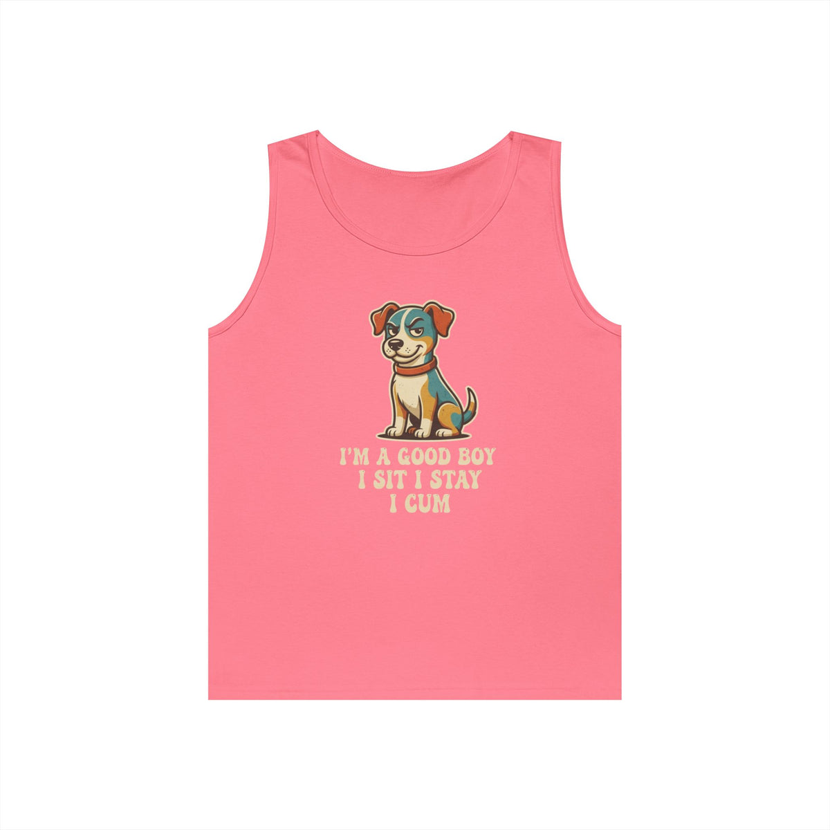 Color: Safety Pink | I'm A Good Boy Tank Top