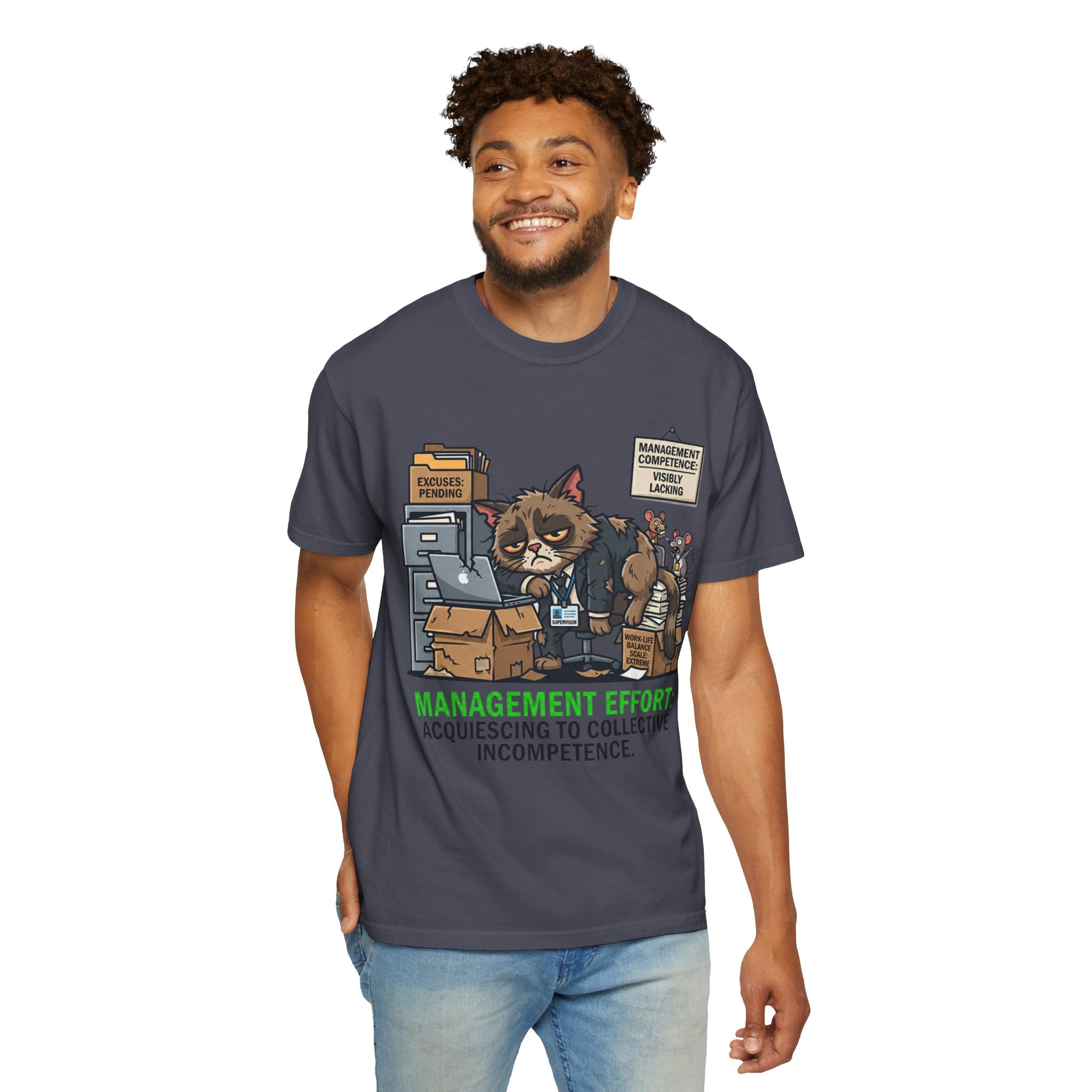 "Acquiescing to Collective Incompetence" Unisex Garment-Dyed Tee