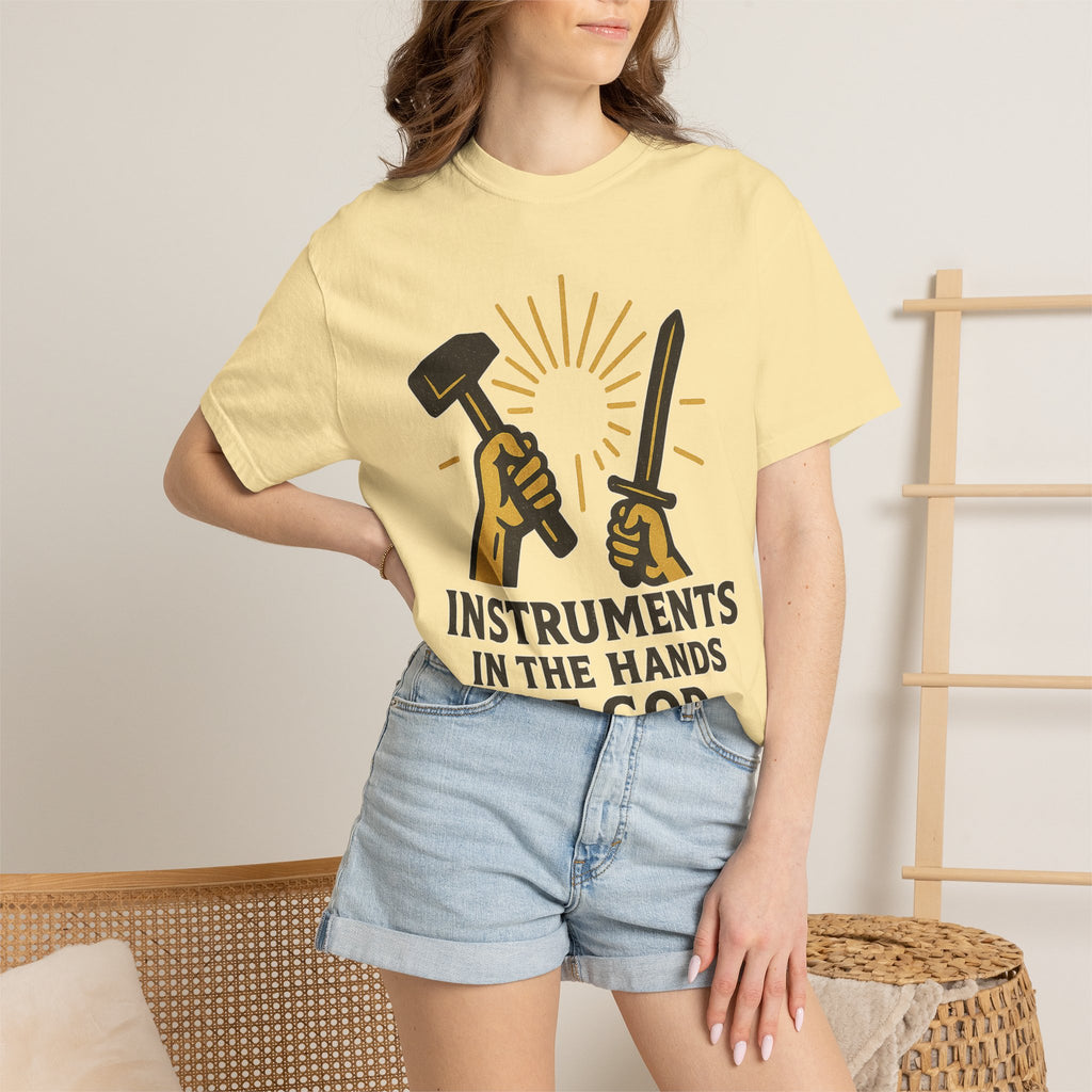 "Instruments in the Hands of God" Unisex Garment-Dyed T-shirt