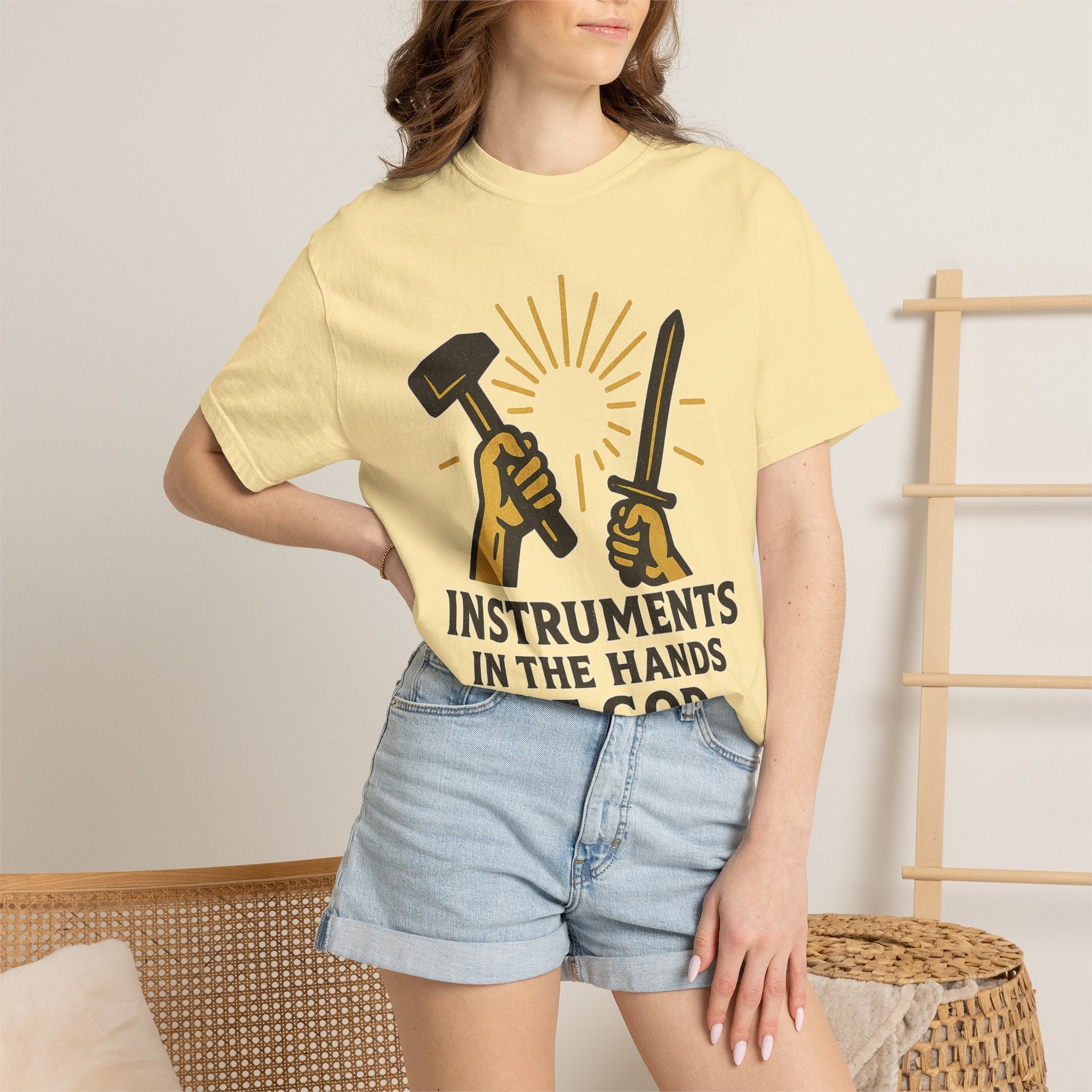 "Instruments in the Hands of God" Unisex Garment-Dyed T-shirt