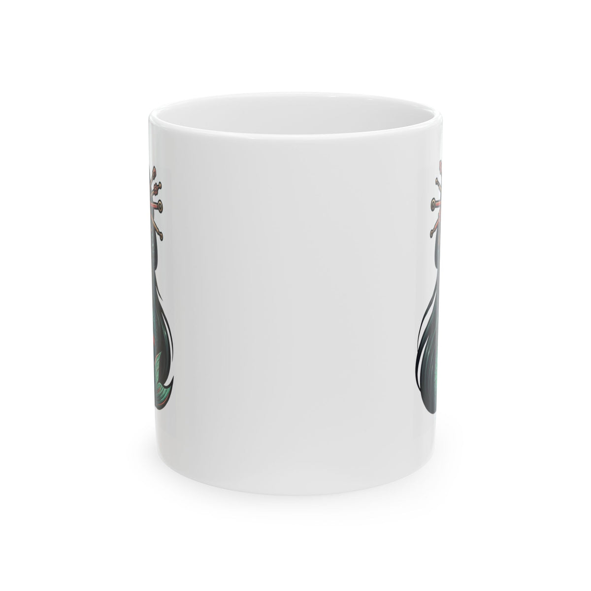 "Ningyo (Japanese Folklore)" White Ceramic Mug — Graphic