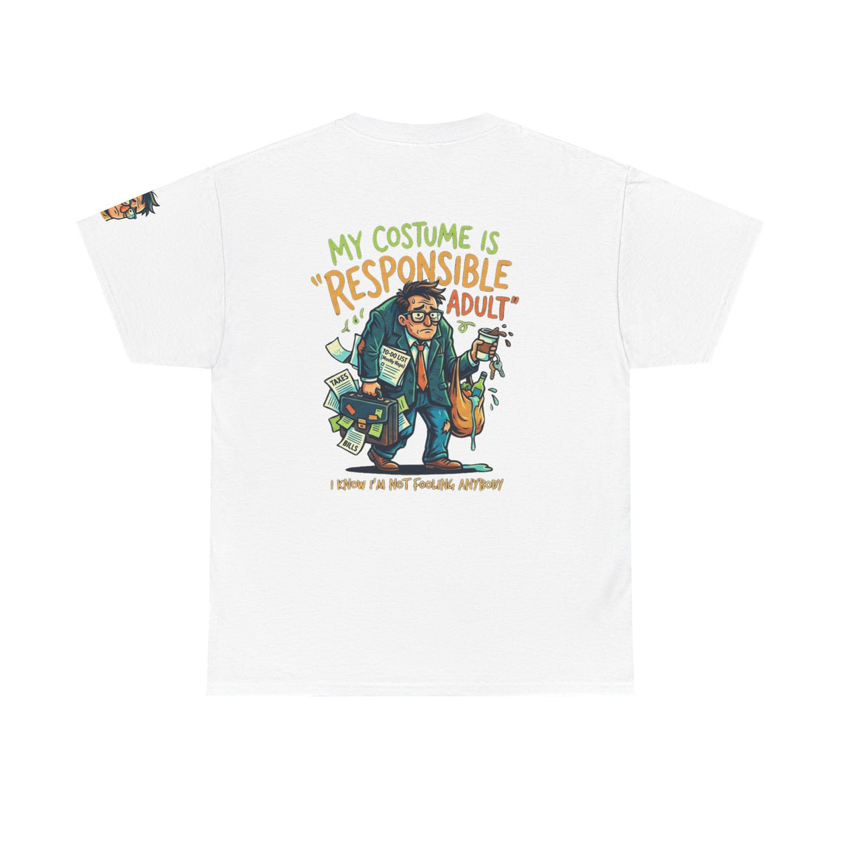 Color: White | Responsible Adult Costume Premium Graphic Tee
