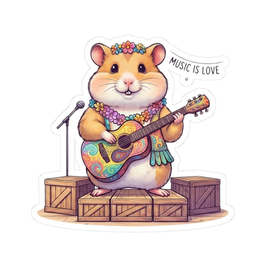 "Hippy Hampster" Sticker — Main