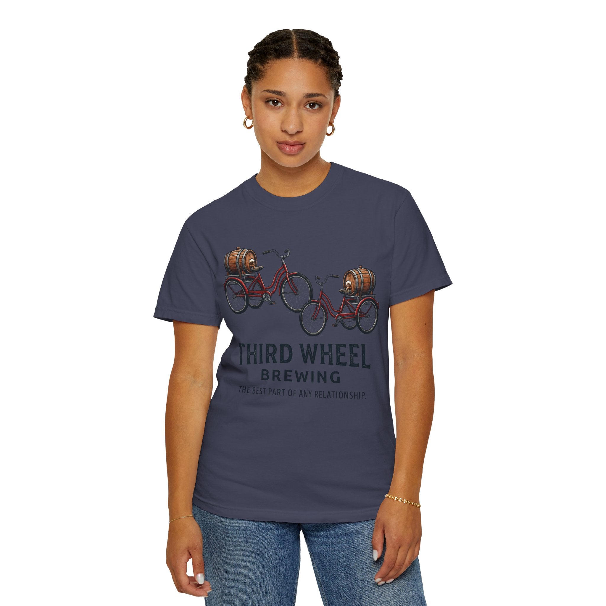 "Third Wheel Brewing" Unisex Garment-Dyed Tee