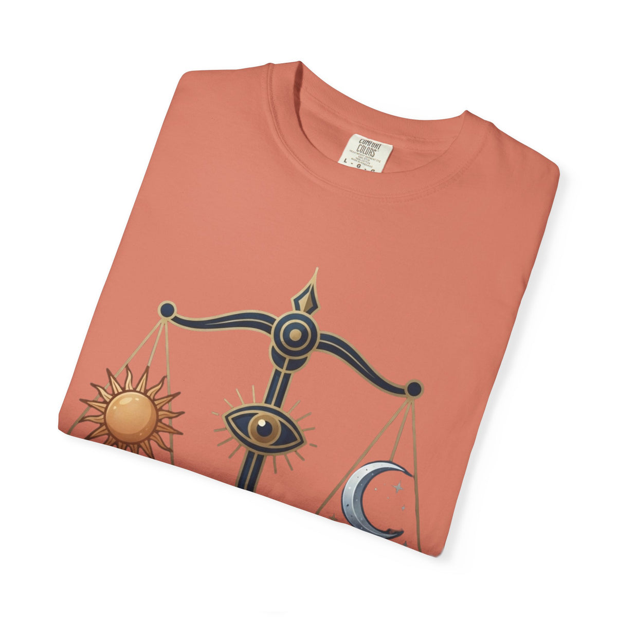 "Libra The Balanced Scales" Unisex Garment-Dyed Tee