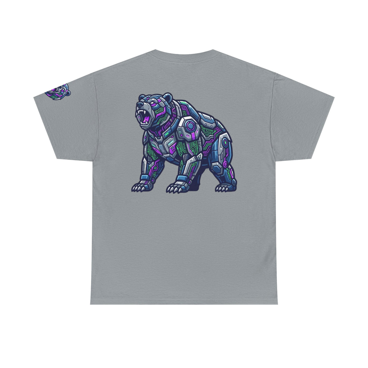 Color: Gravel | Cyber Bear Premium Graphic Tee