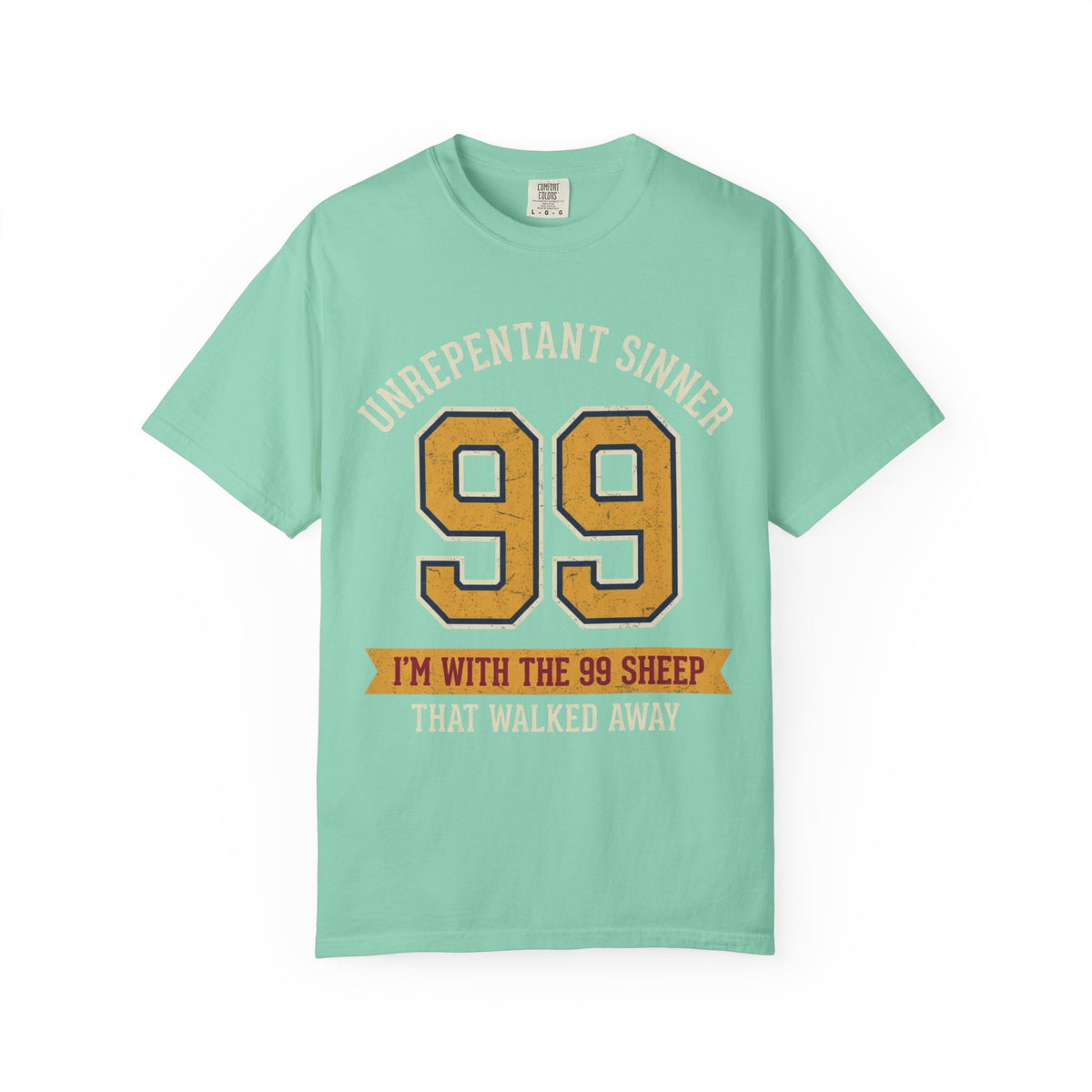 "Good Book Series 99 Unrepentant Sinner" Unisex Garment-Dyed Tee