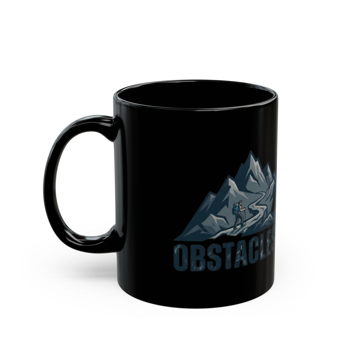 "Obstacle Or An Opportunity" Black Ceramic Mug