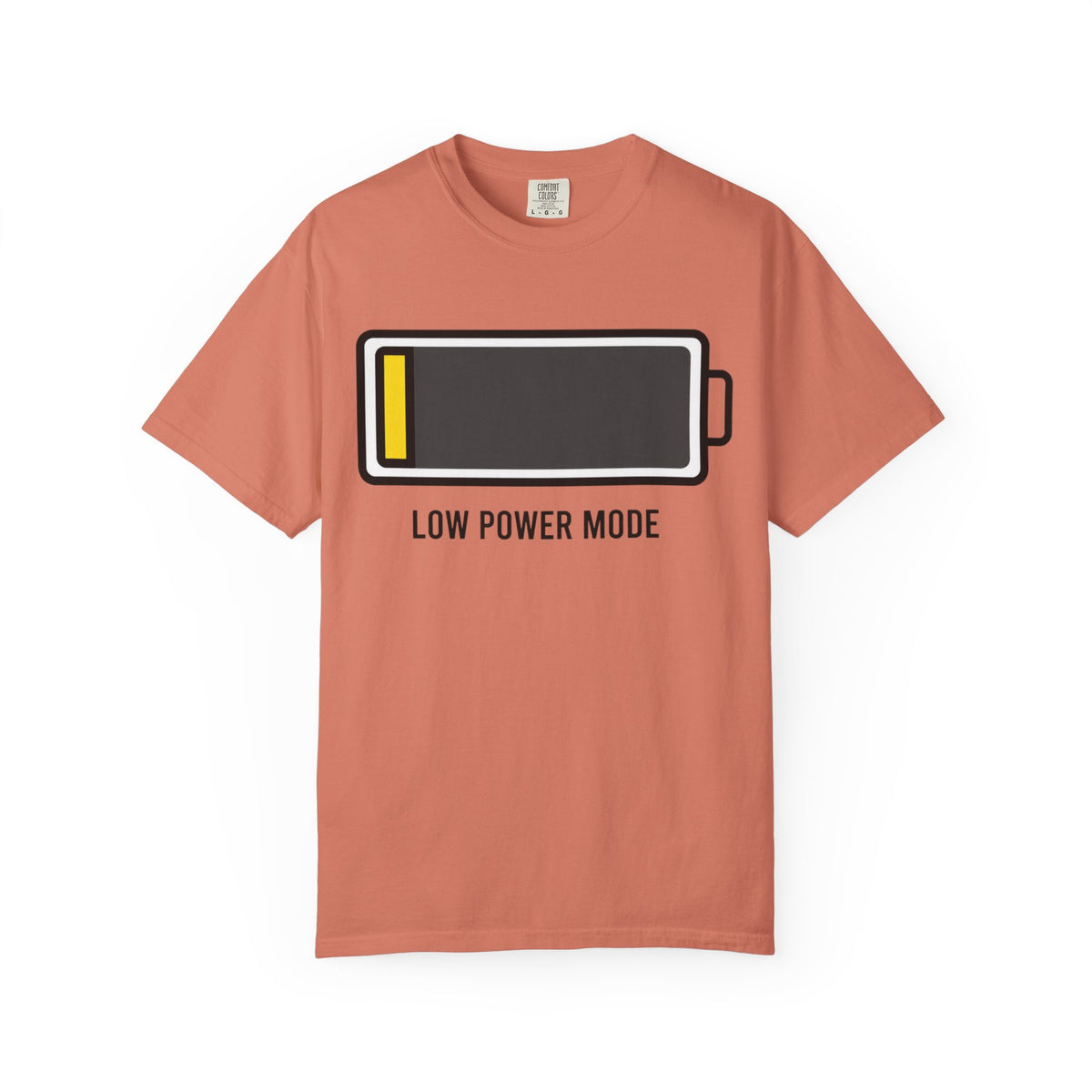 Color: Terracotta | Low Power Mode Unisex Garment-Dyed Tee