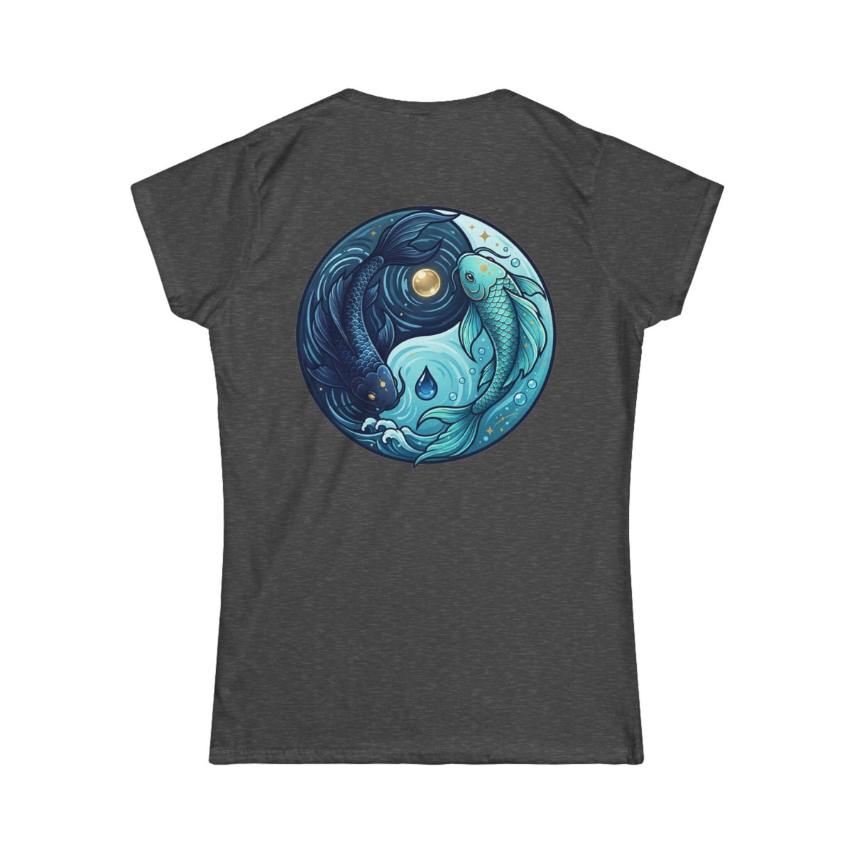 Color: Dark Heather | Yin Yang Pisces Women's Tee