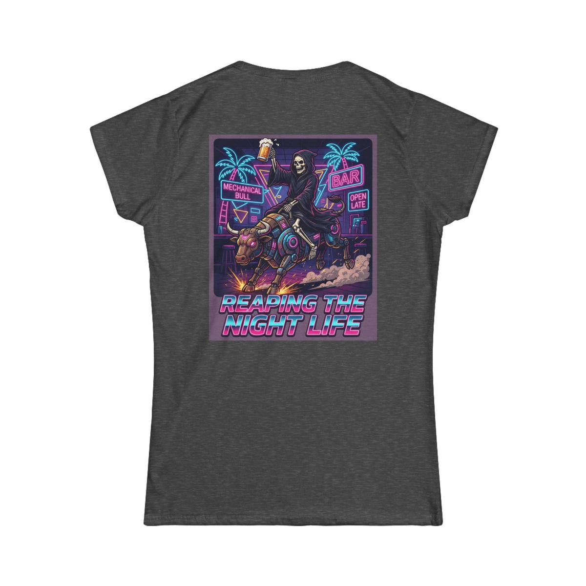Color: Dark Heather | Reaping the Night Life Women's Tee