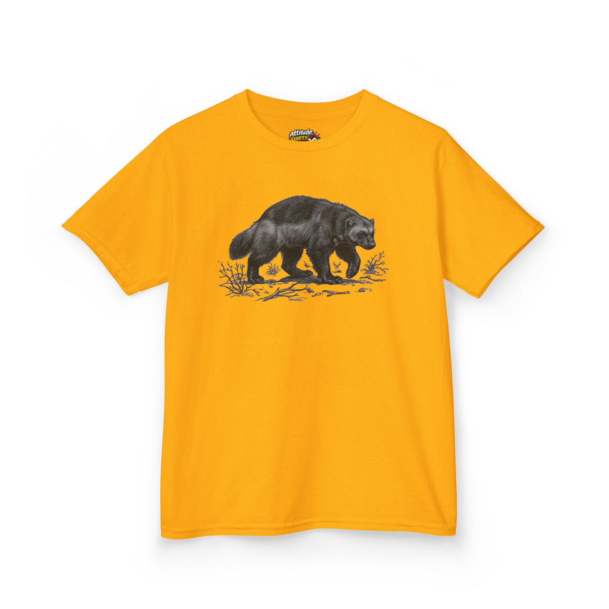 "Pencil Sketch Art Wolverine" Kids Tee
