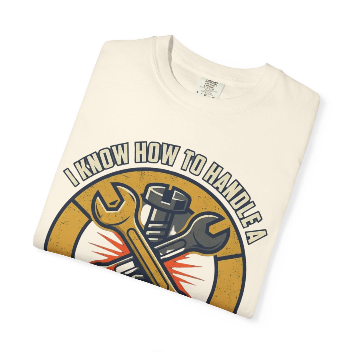 Color: Ivory | Tight Screw and a Loose Nut Unisex Garment-Dyed Tee