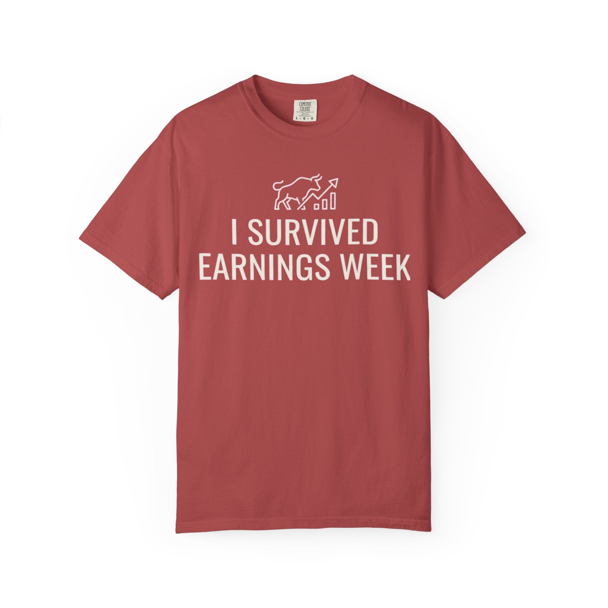 "I Survied Earnings Week" Unisex Garment-Dyed Tee