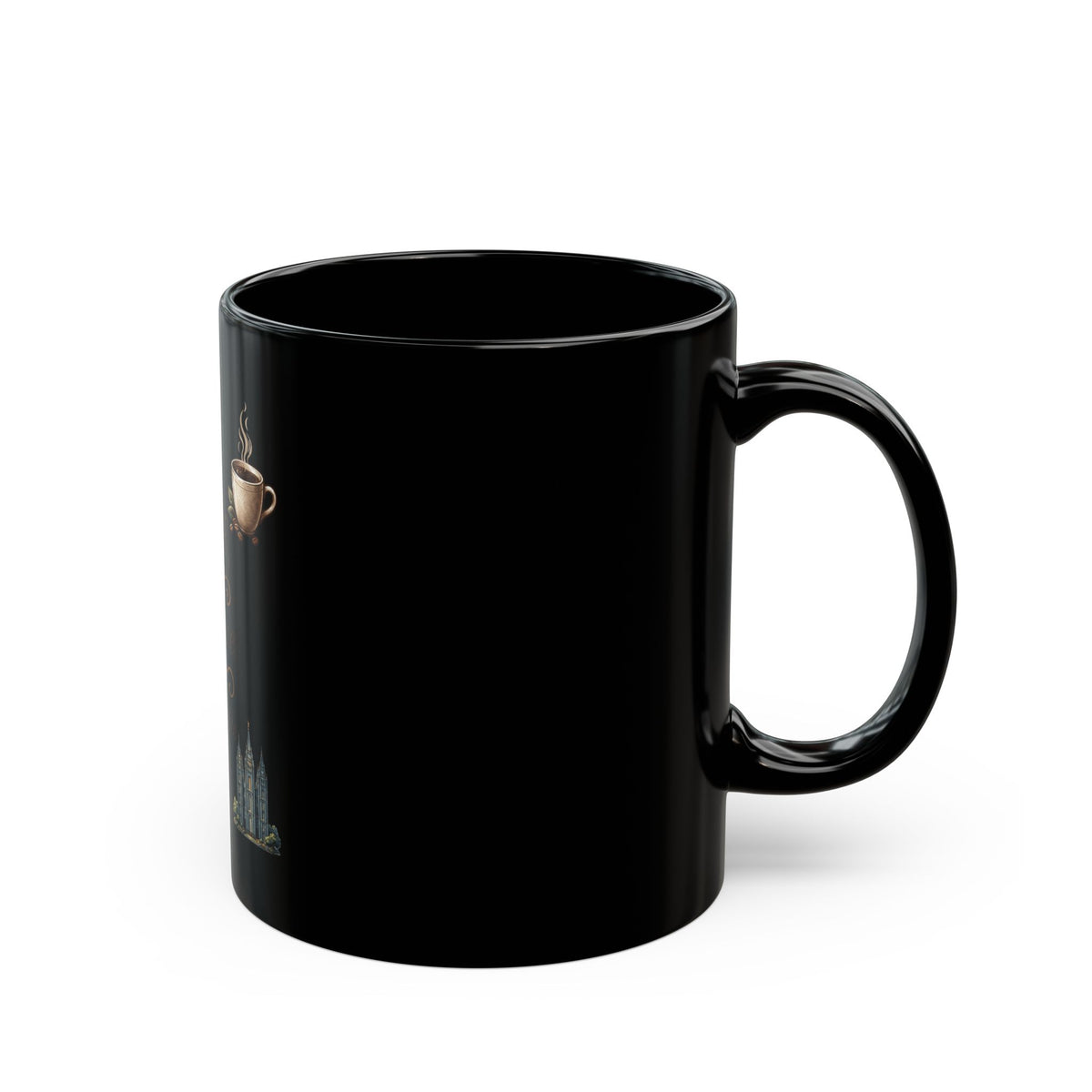 "Coffee is Delightsome" Black Ceramic Mug
