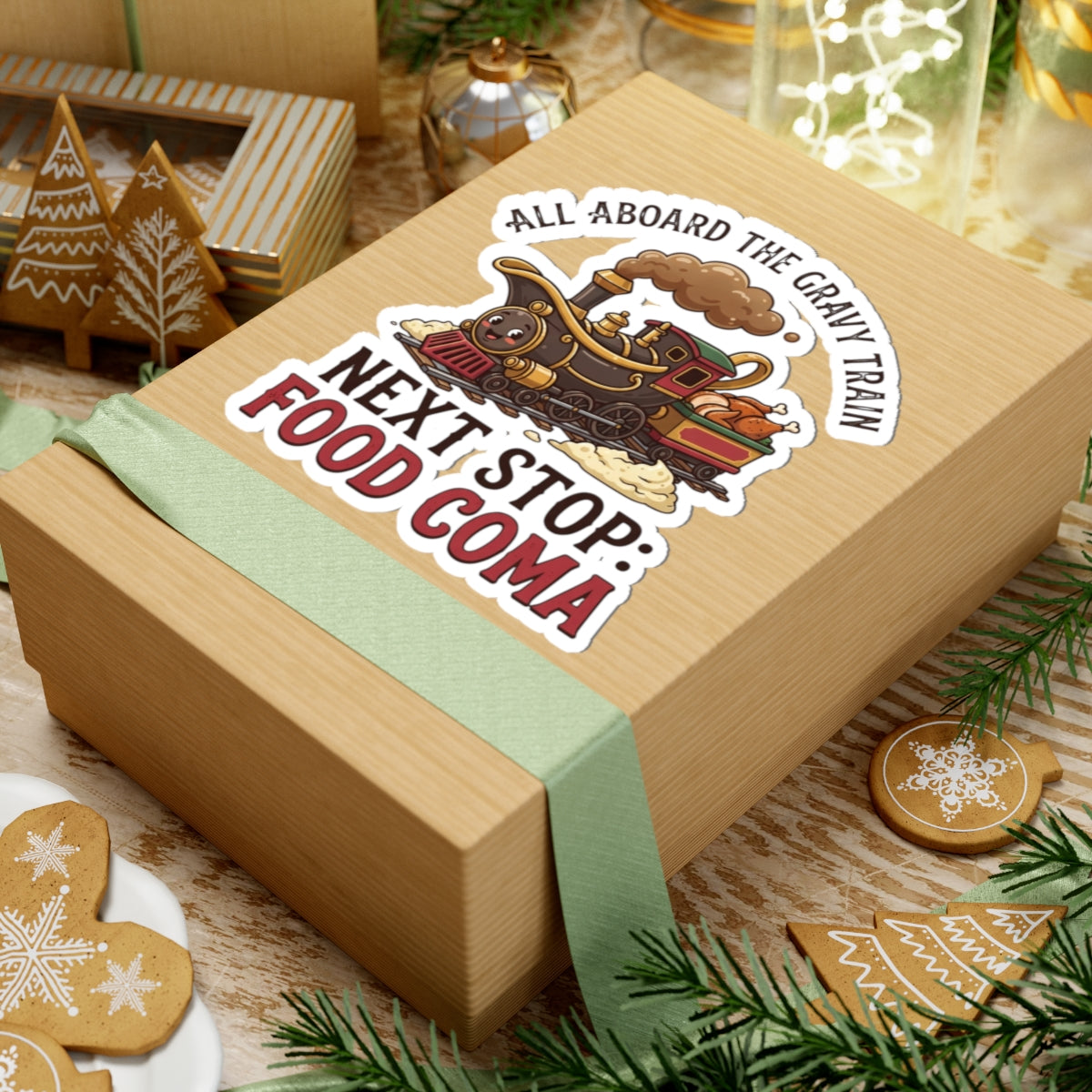 "Next Stop Food Coma" Sticker — Main