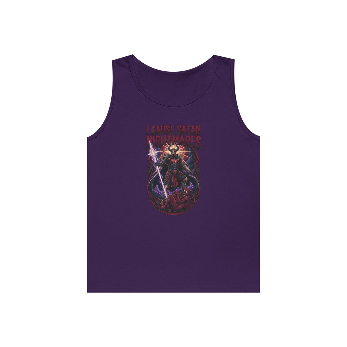 Color: Purple | I Cause Satan Nightmares Tank Top