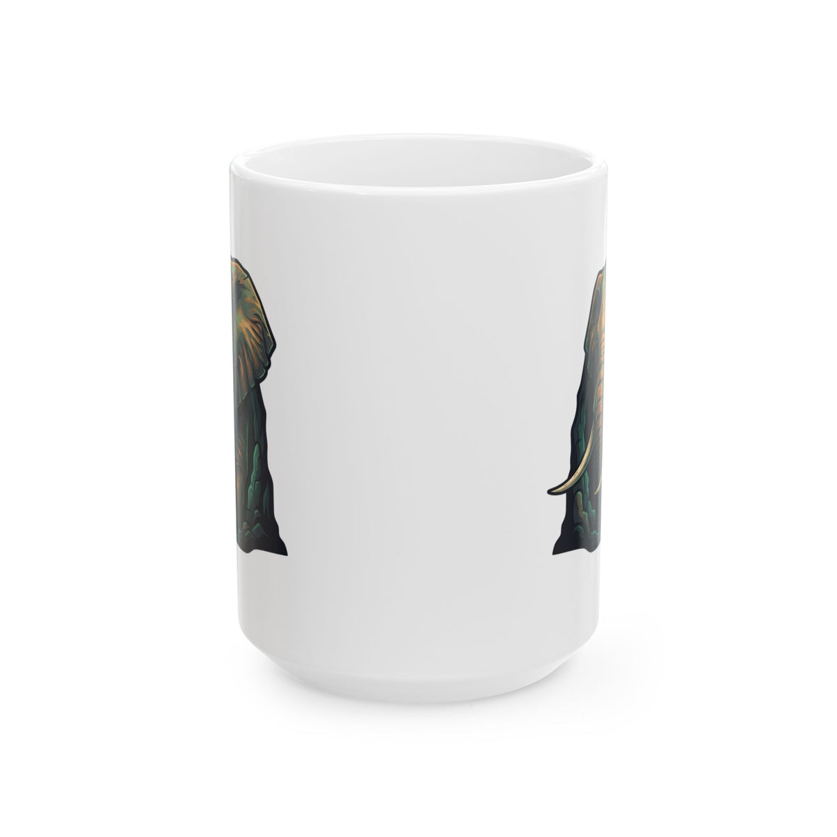 "Grootslang (South African Mythology)" White Ceramic Mug — Graphic