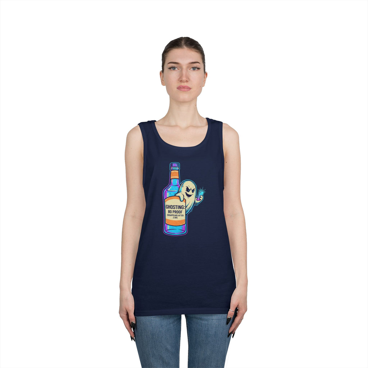 Color: Navy | Ghosting Tank Top