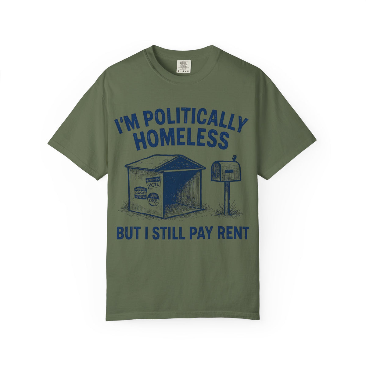 Color: Sage | The Safe Space Sentry  Unisex Garment-Dyed T-shirt