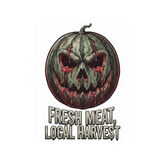 "Fresh Meat, Local Harvest" Sticker — Main
