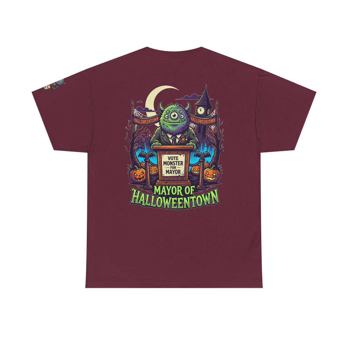 Color: Maroon | Vote Monster For Mayor Premium Graphic Tee