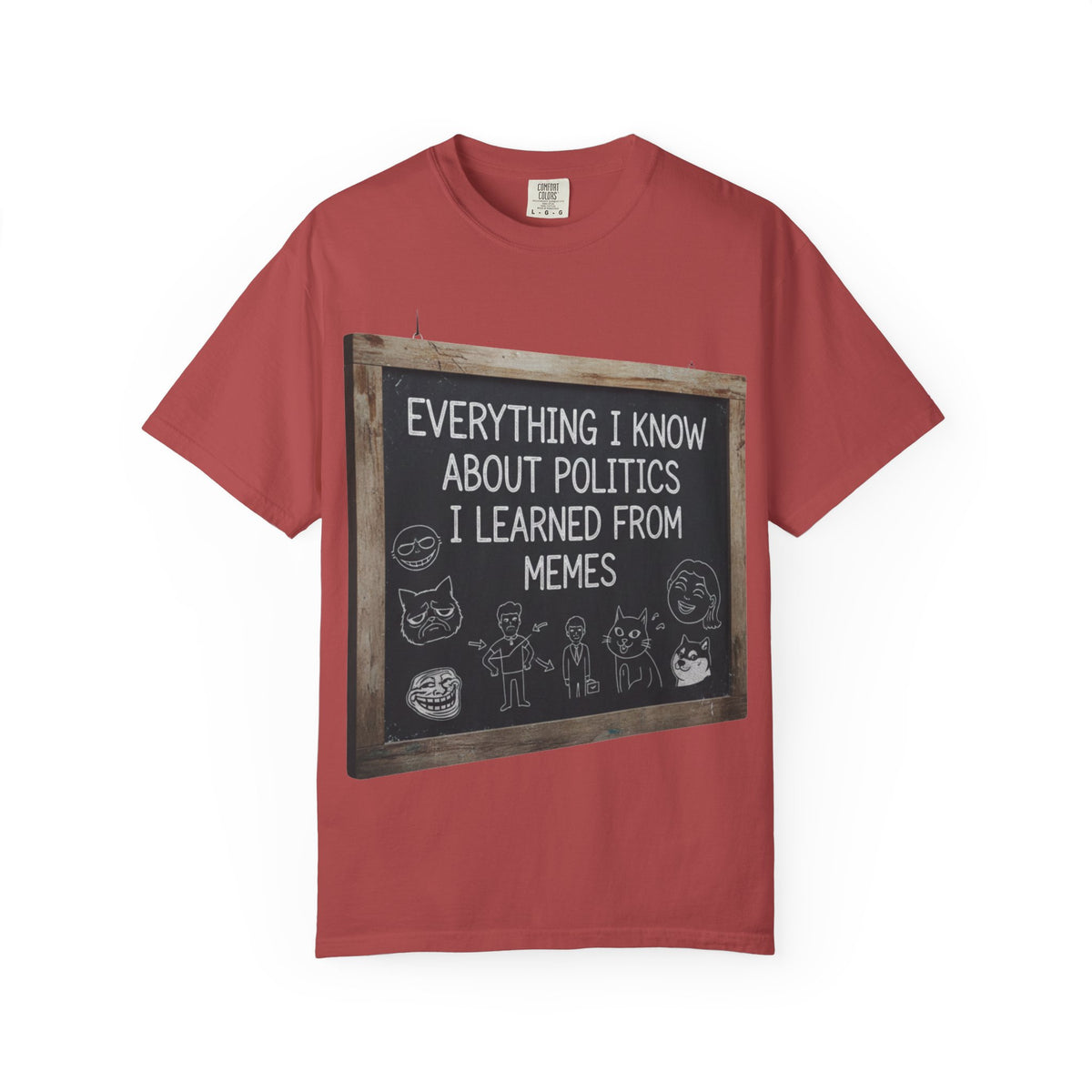 Color: Crimson | The Objective Scientist Unisex Garment-Dyed T-shirt