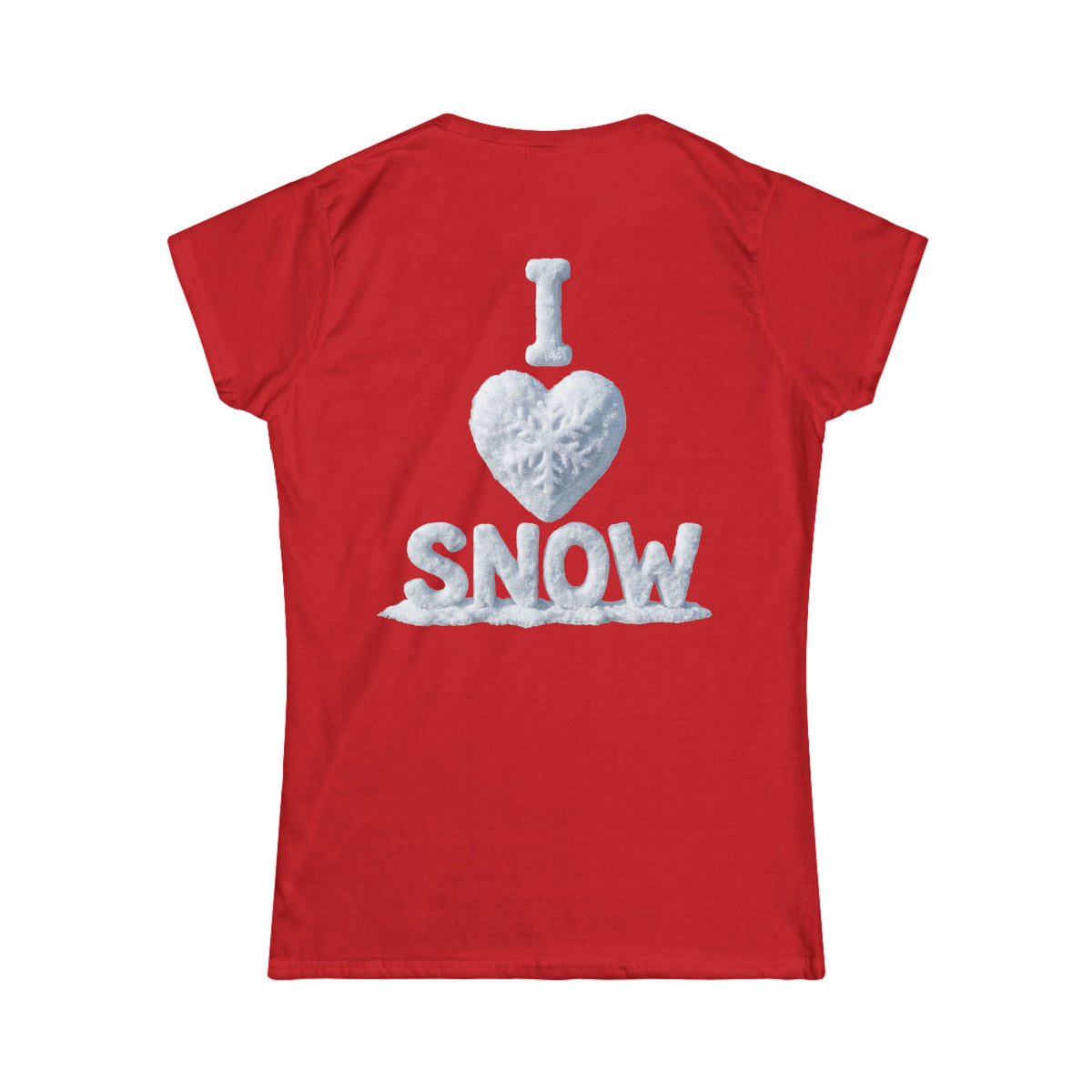 Color: Red | I Love Snow Women's Tee