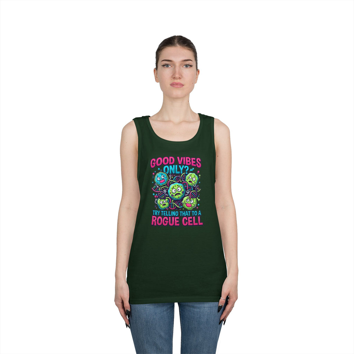Color: Forest Green | Good Vibes Only Tank Top