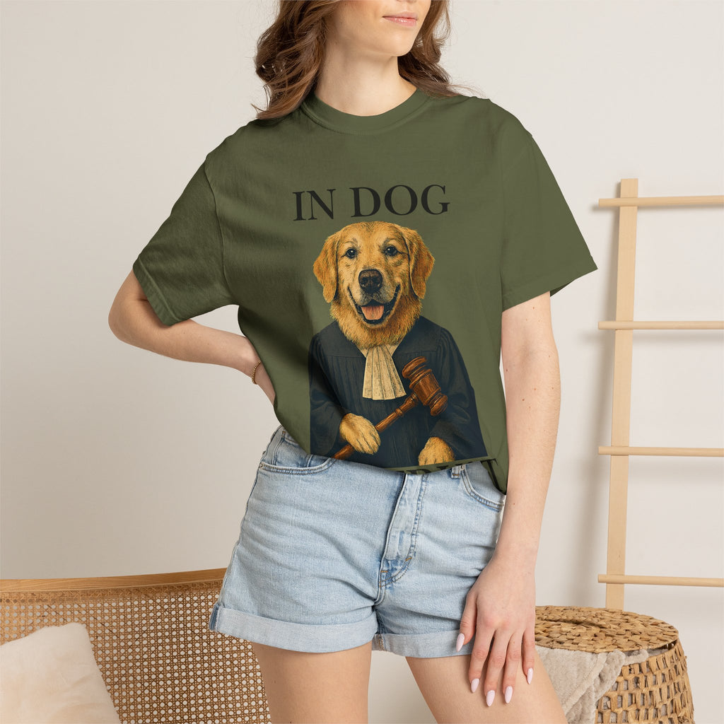 "In Dog We Trust (The Honorable Goldie)" Unisex Garment-Dyed T-shirt