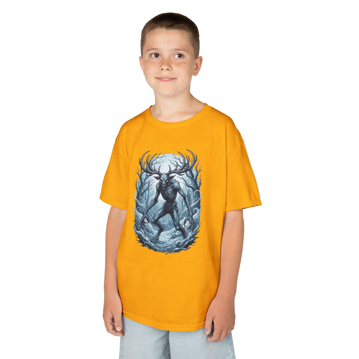 Color: Gold | Wendigo (Algonquian Folklore) Kids Tee