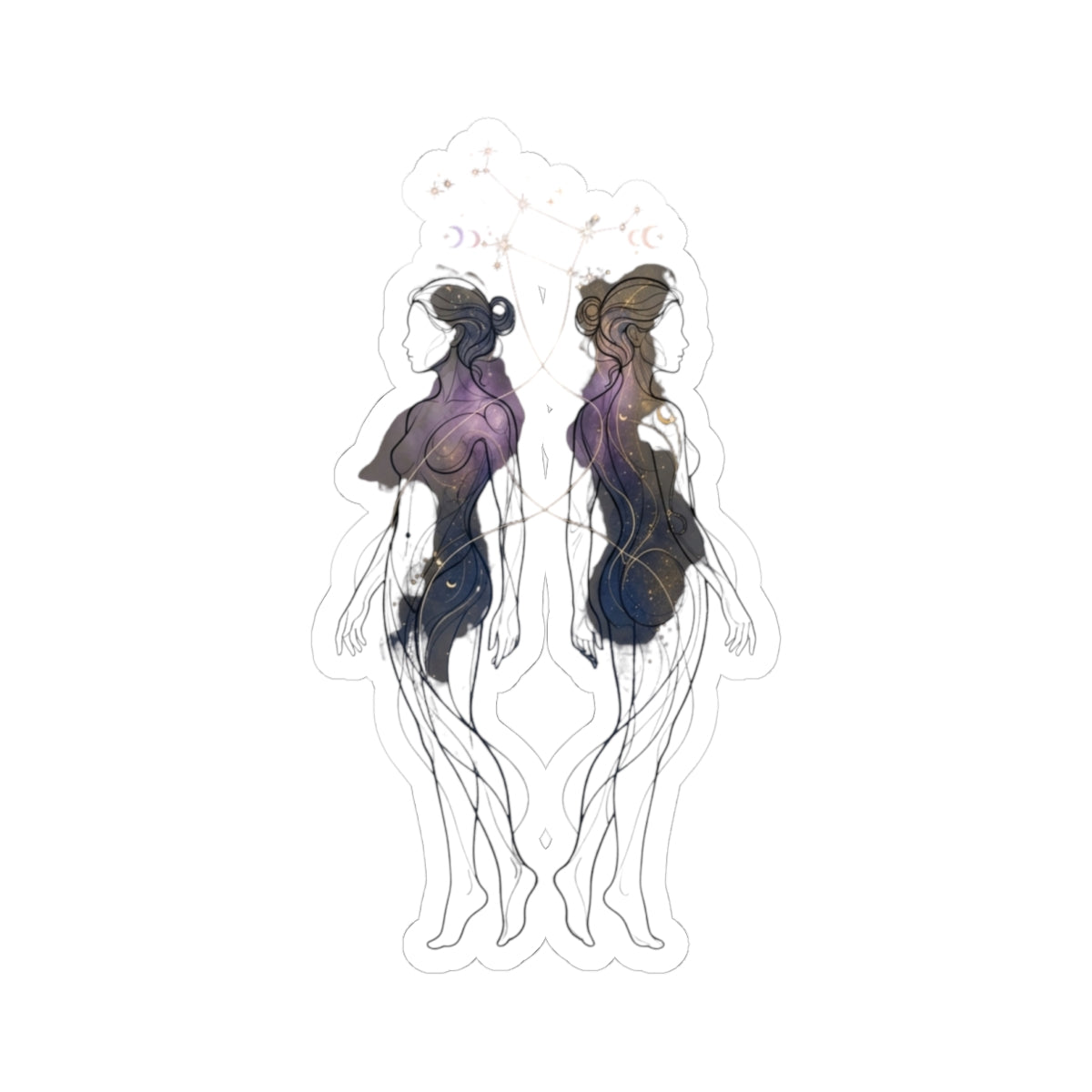 "Gemini The Celestial Twins" Sticker — Main