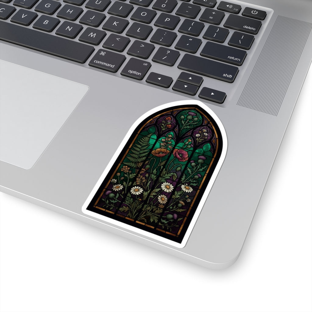 "Stained Glass Floral" Sticker — Main