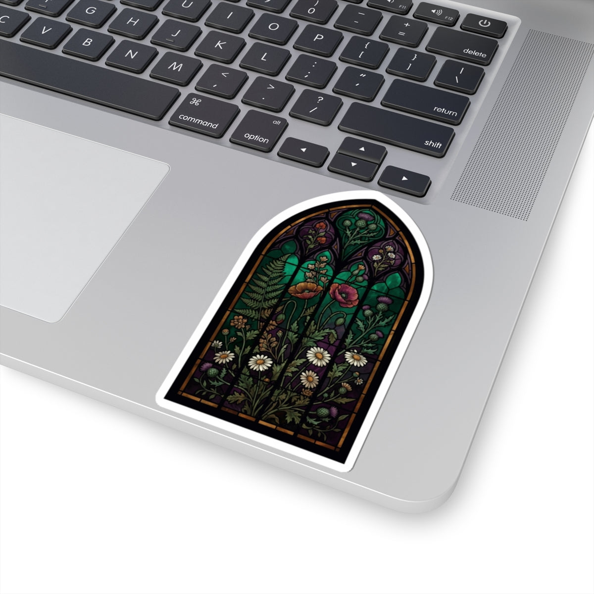 "Stained Glass Floral" Sticker — Main