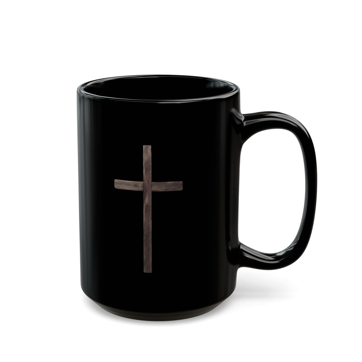"God Has A Plan For Me" Black Ceramic Mug — Graphic