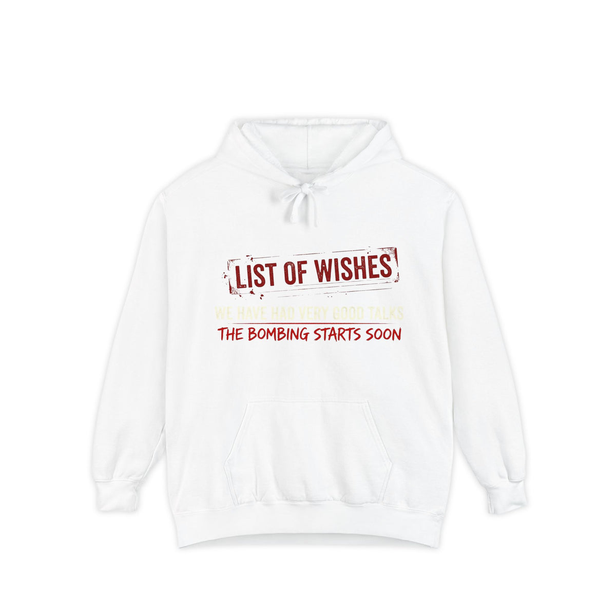 Color: White | When Monday Hits Different | Garment-Dyed Hoodie — AttitudeShirts