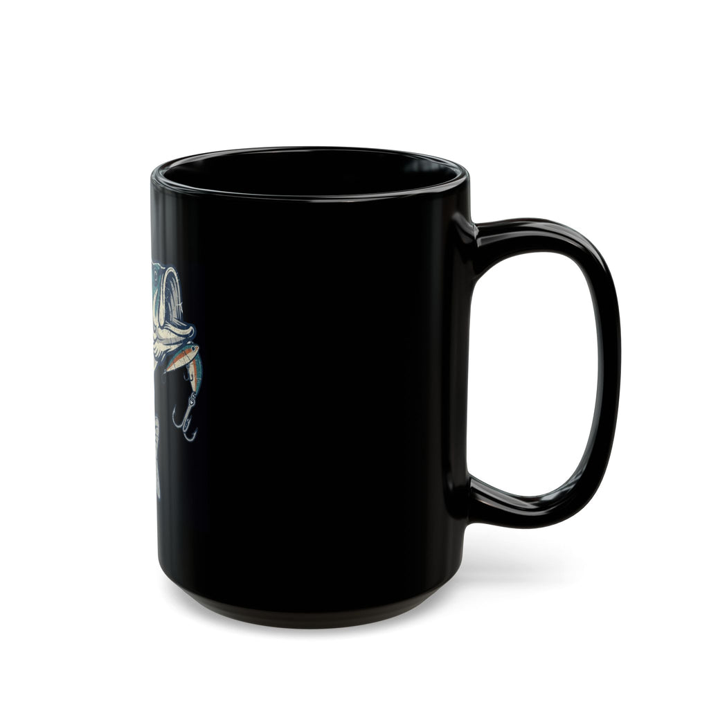 "Never Leave A Good Hole" Black Ceramic Mug — Graphic
