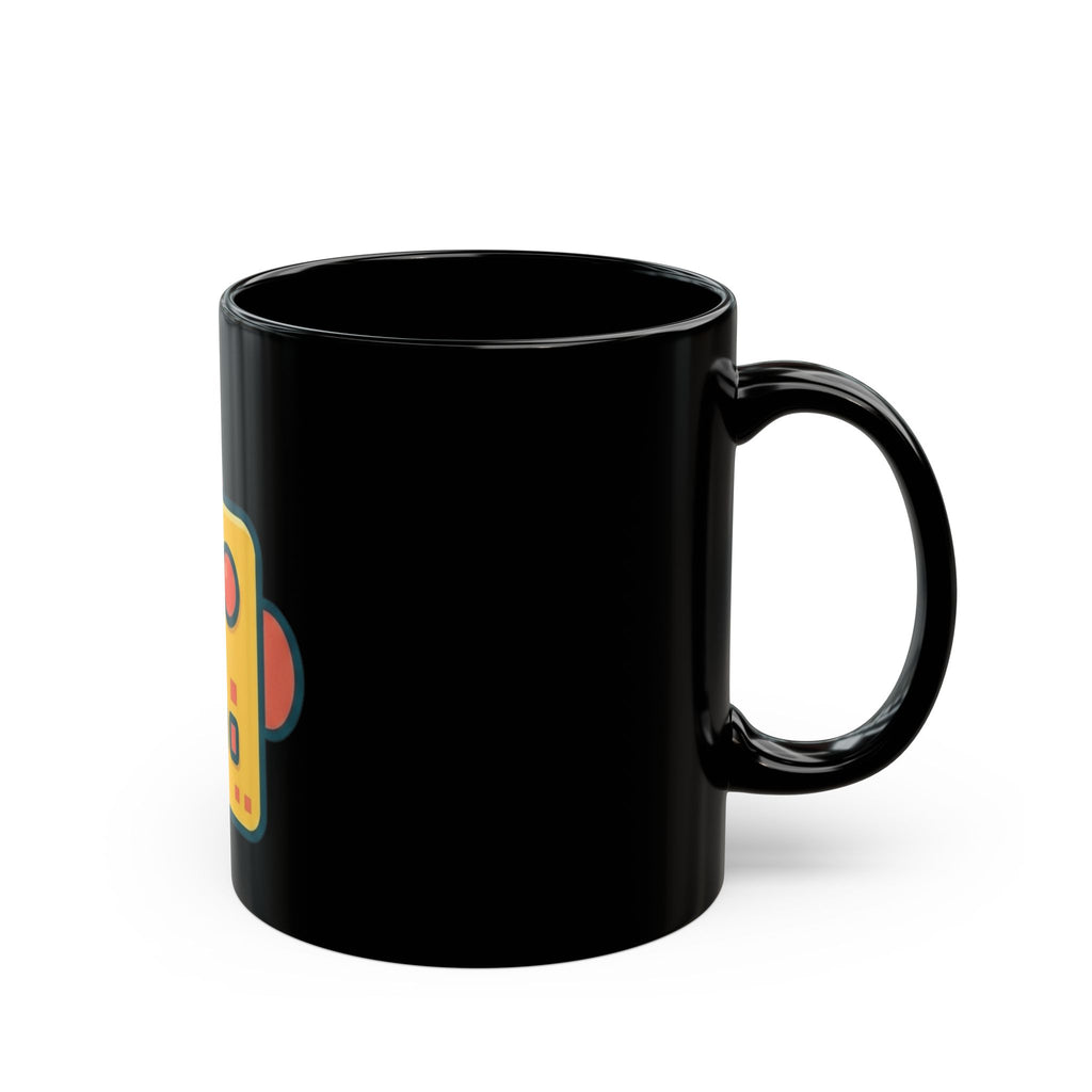 "Toy Robot" Black Ceramic Mug — Graphic