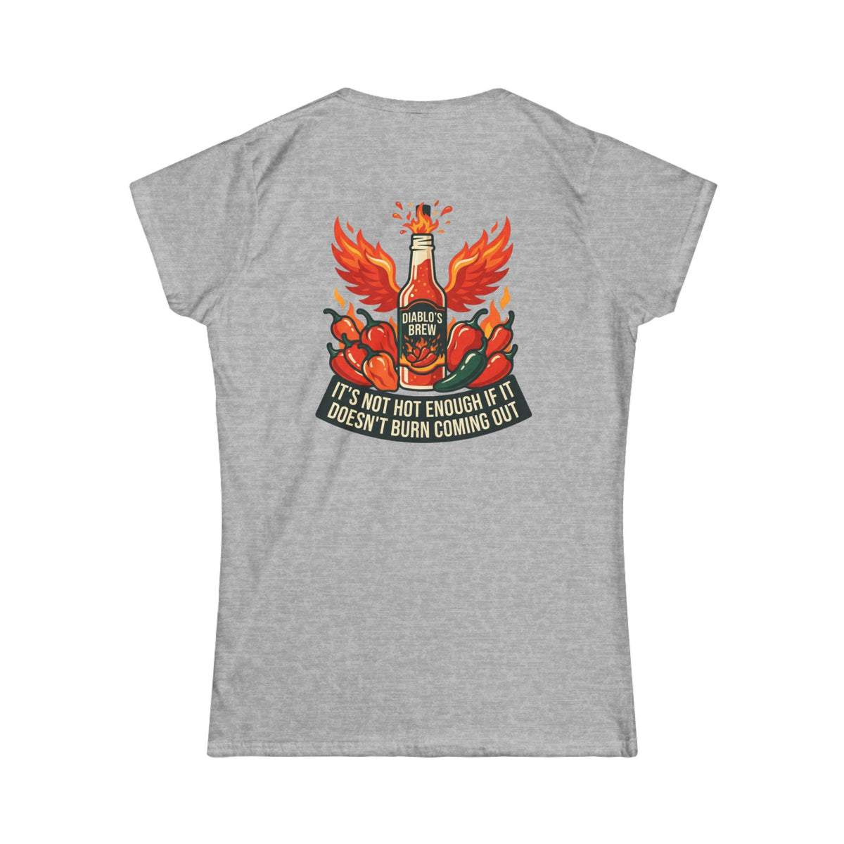Color: Sport Grey | Burns Coming Out Women's Tee