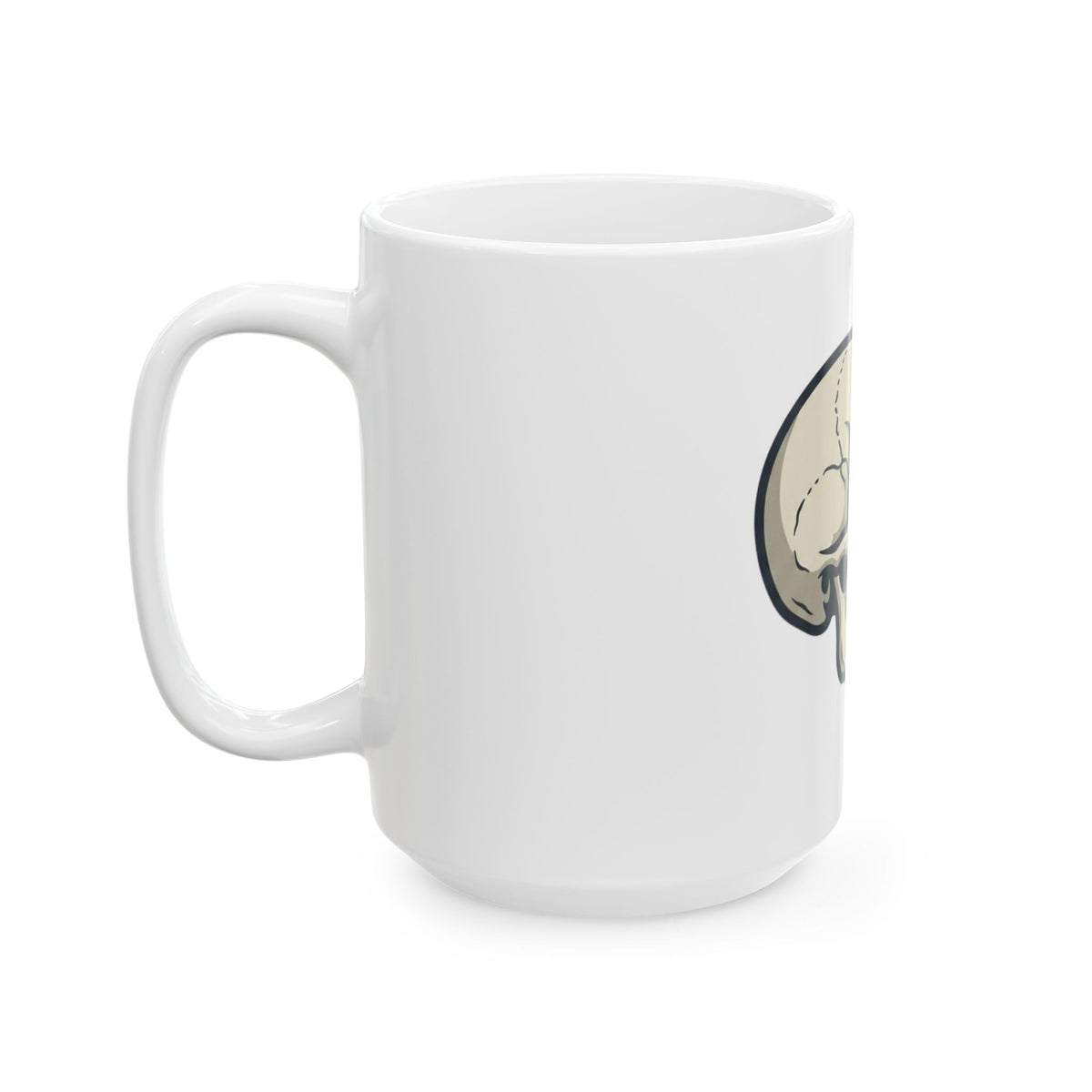 "Dead Inside Shit Outside" White Ceramic Mug — Graphic