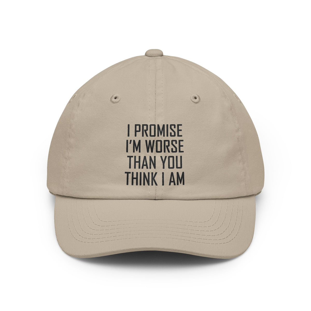Color: Stone | Promise I'm Worse Dad Hat