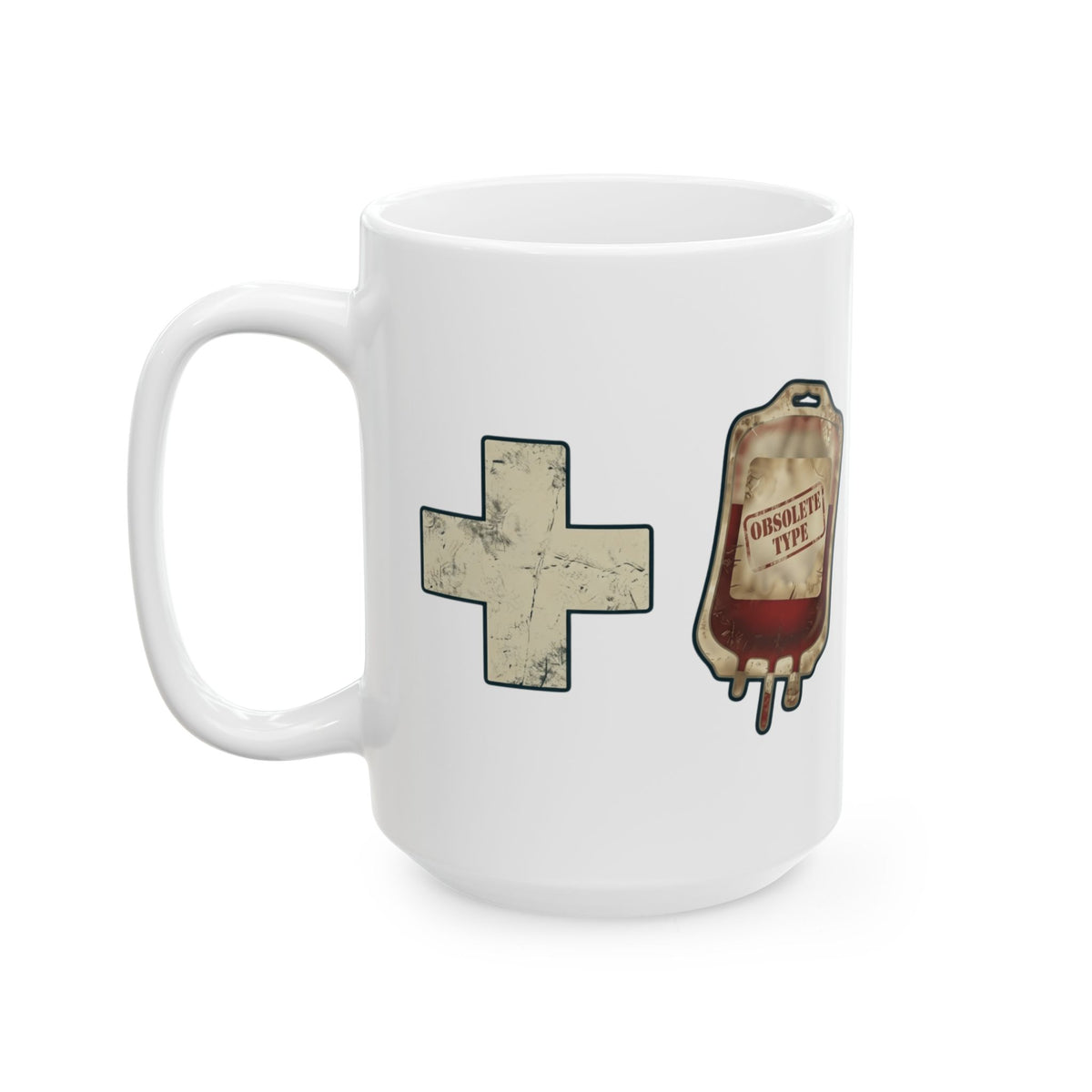 "Blood Type" White Ceramic Mug — Graphic