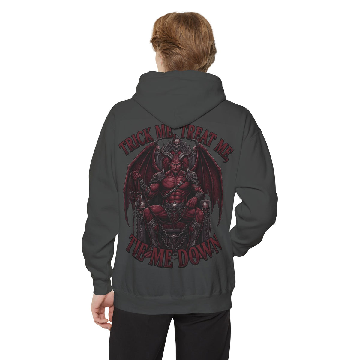 Color: Pepper | Trick Me Treat Me Tie Me Down Garment-Dyed Hoodie