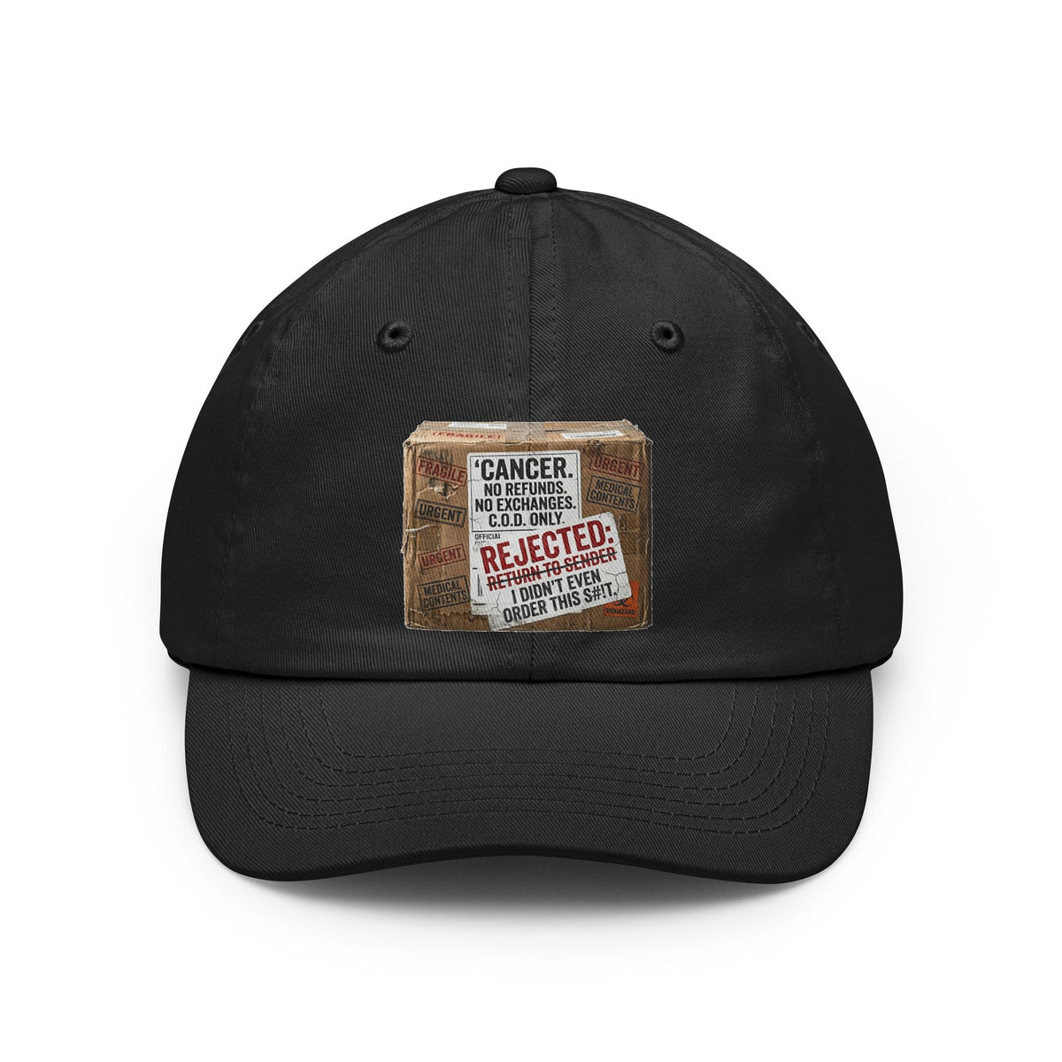 Color: Black | Return to Sender: Cancer Edition | Dad Hat — AttitudeShirts