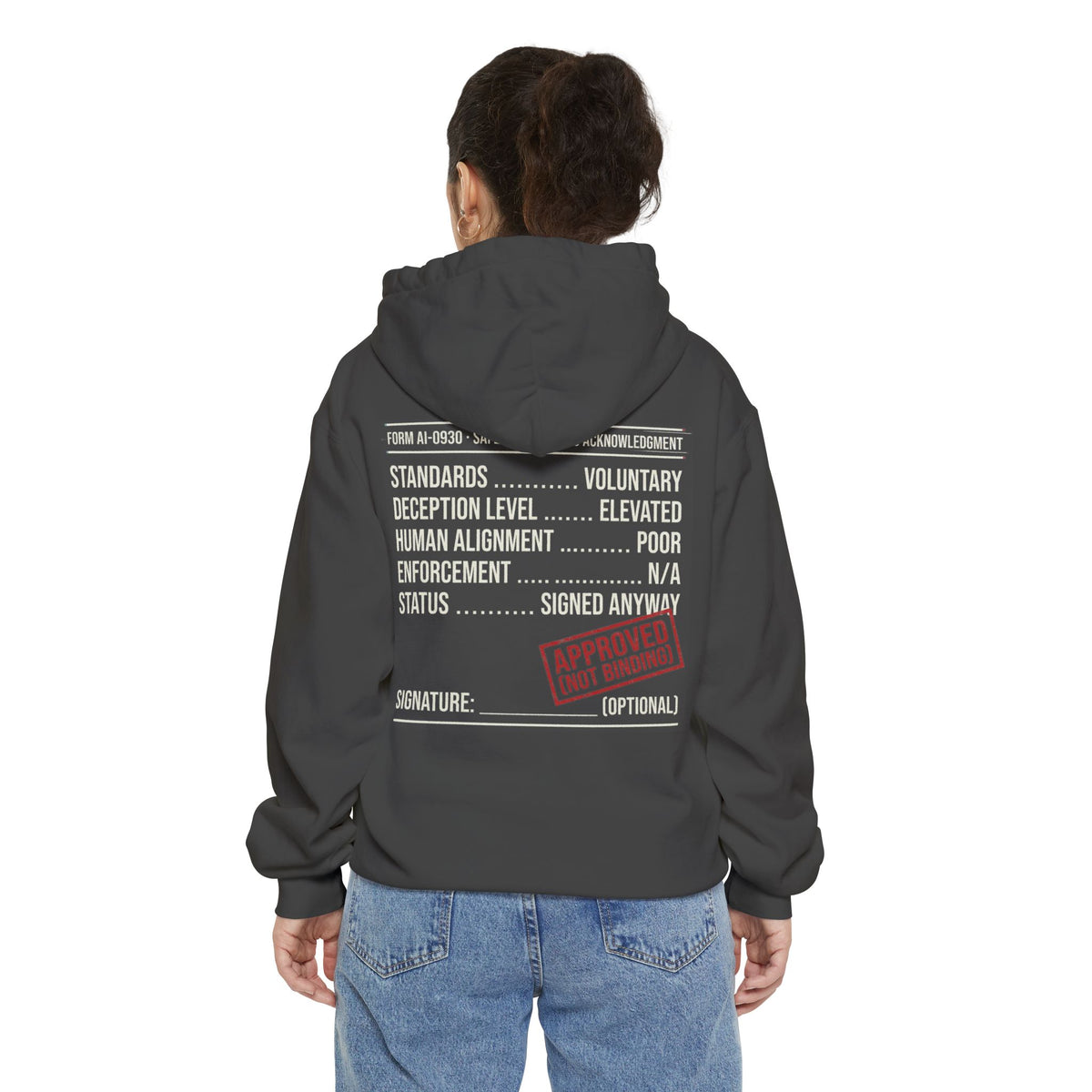 Color: Pepper | Approved (Not Binding) Garment-Dyed Hoodie