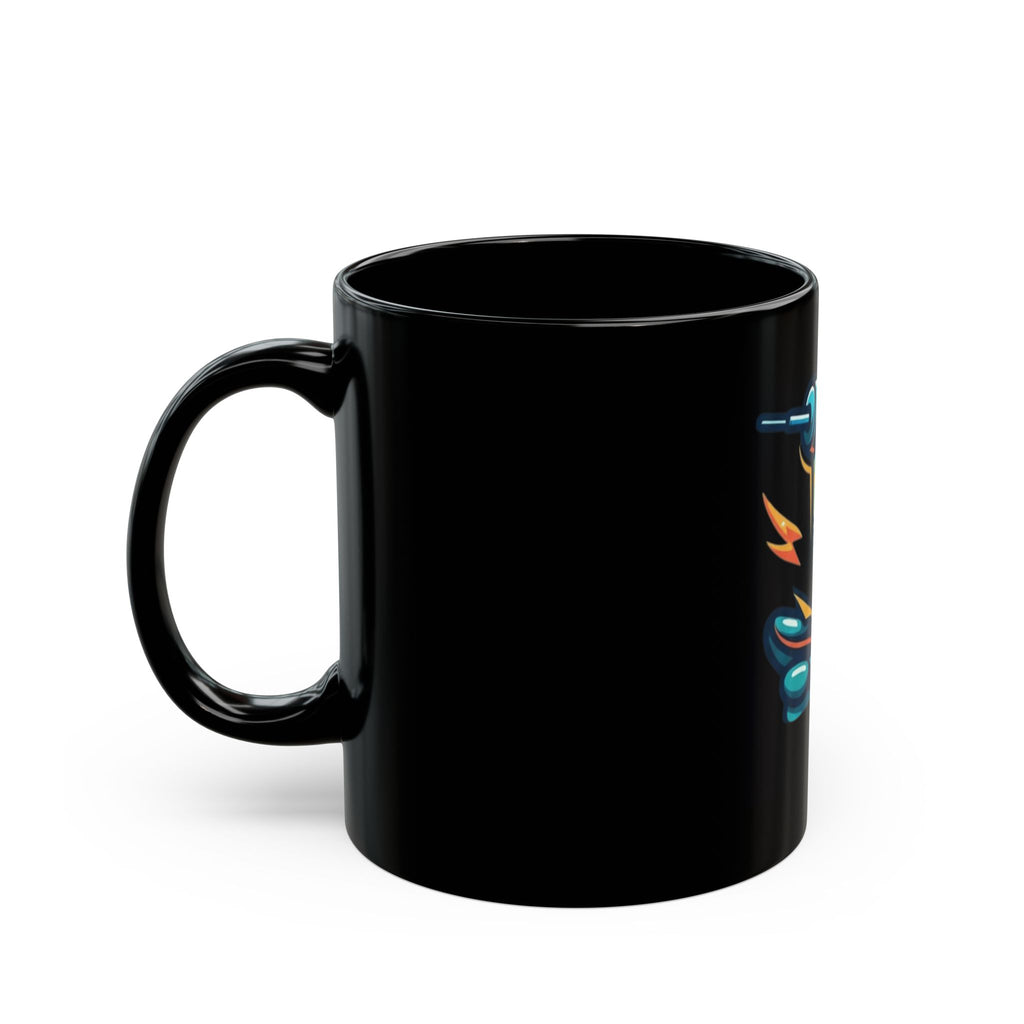 "Drill Baby Drill" Black Ceramic Mug — Graphic