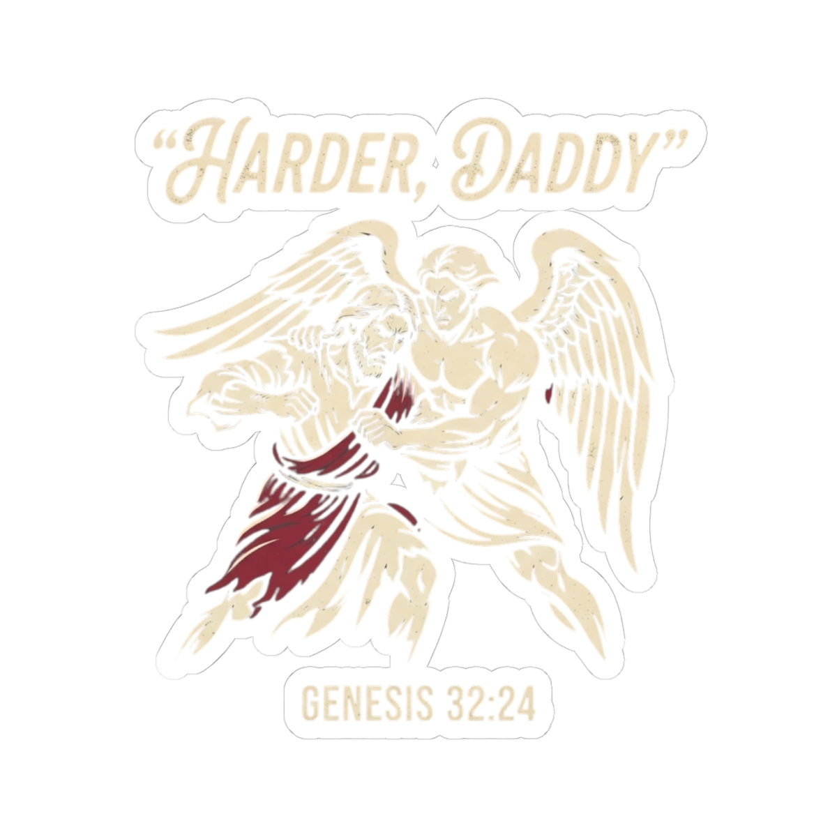 "Good Book Series Man vs Angel" Sticker