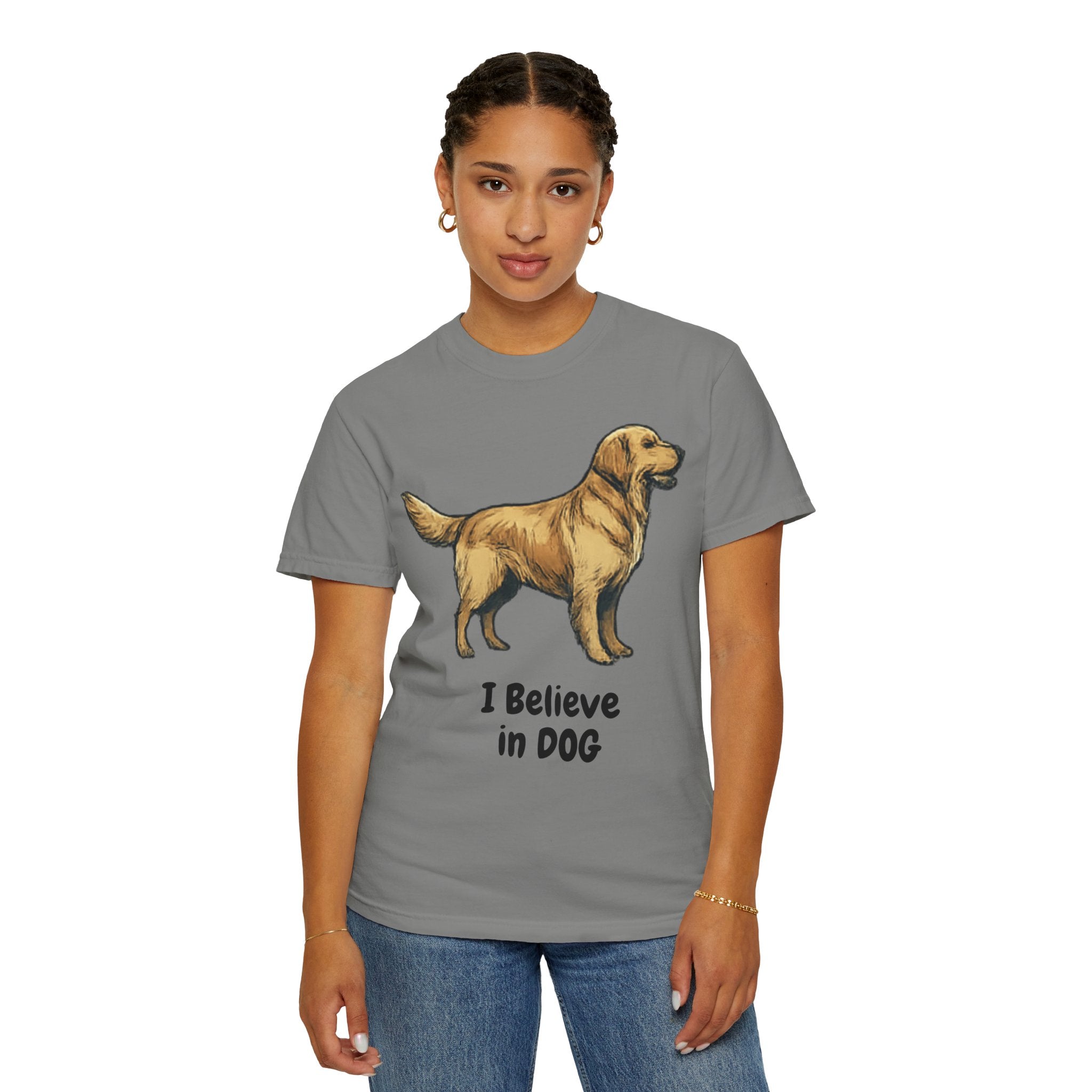 "I Believe in DOG" Unisex Garment-Dyed T-shirt