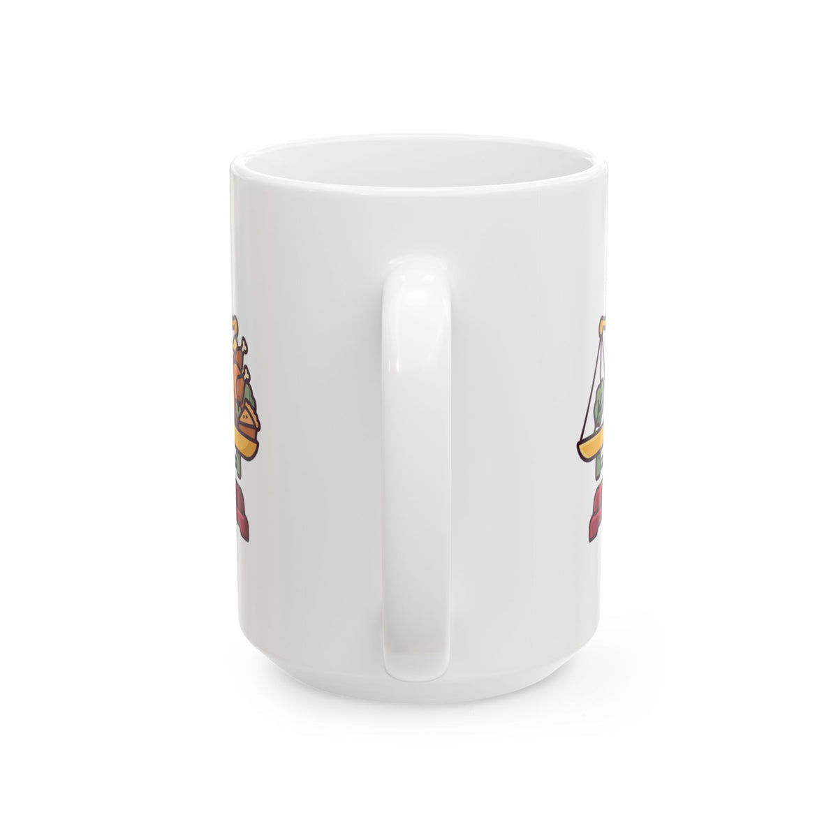 "My Diet Philosophy" White Ceramic Mug — Graphic