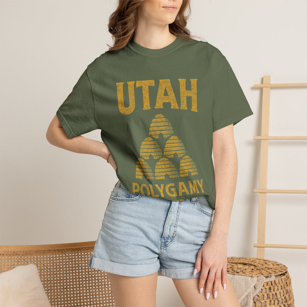 "Utah Polygamy - When One Isn't Enough" Unisex Garment-Dyed T-shirt